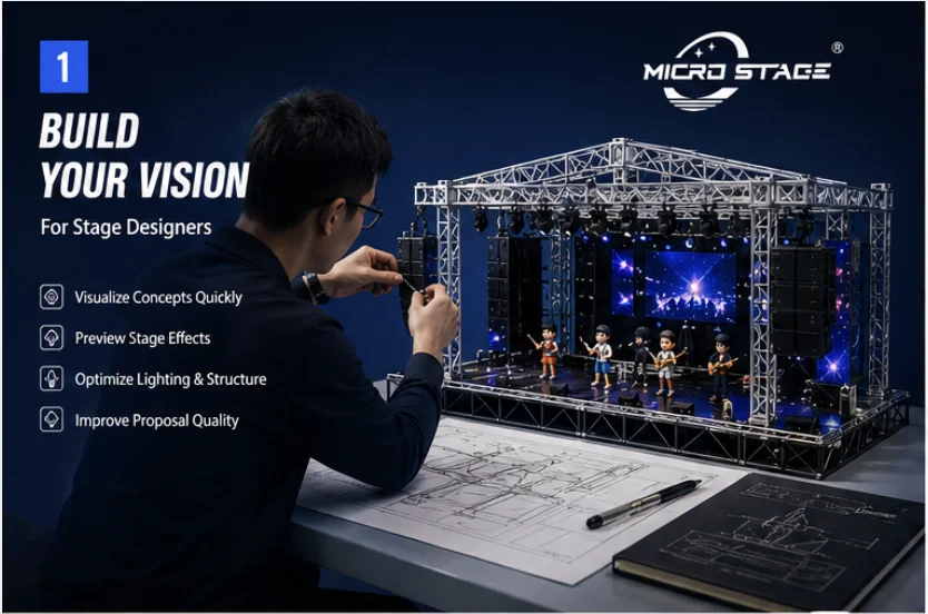 What role does the stage model kits play for Stage designer ?